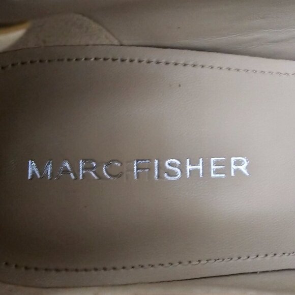 Marc Fisher Women's Caitlin Block Heels Brown Patent Pointed Toe Pump - Picture 7 of 11